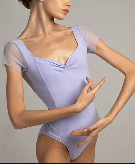 LITTLE EFFIE, Mesh Cap Sleeve Leotard