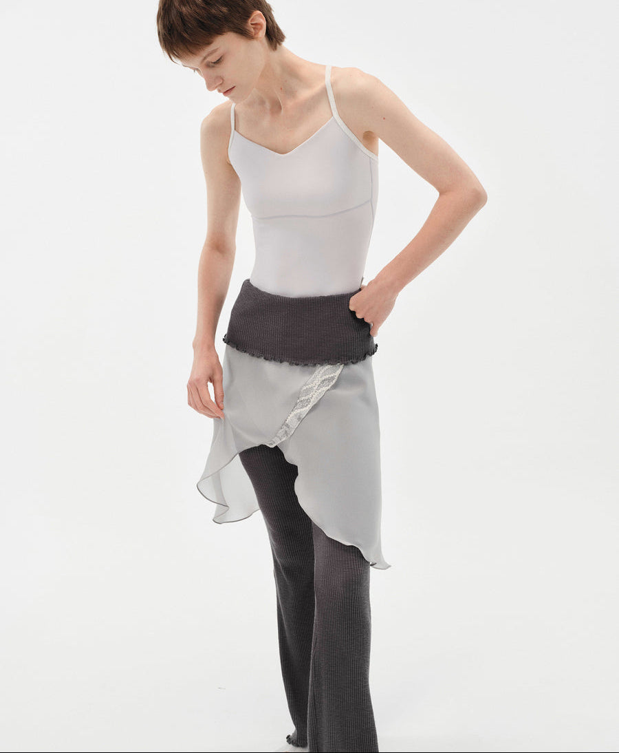 Typha Cotton Fold-Over Flare Pants