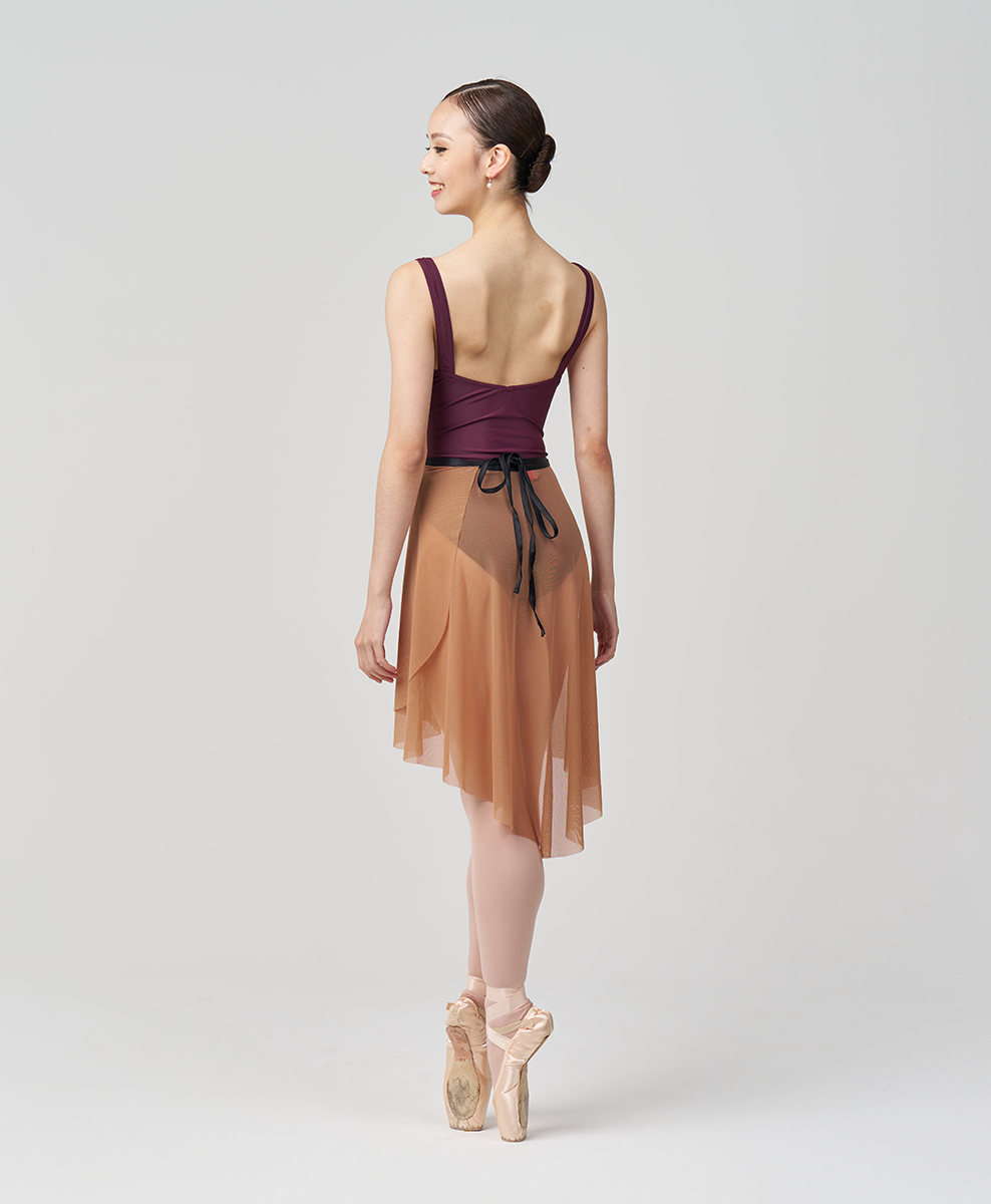 Long Flatter Wrap Skirt - Latte