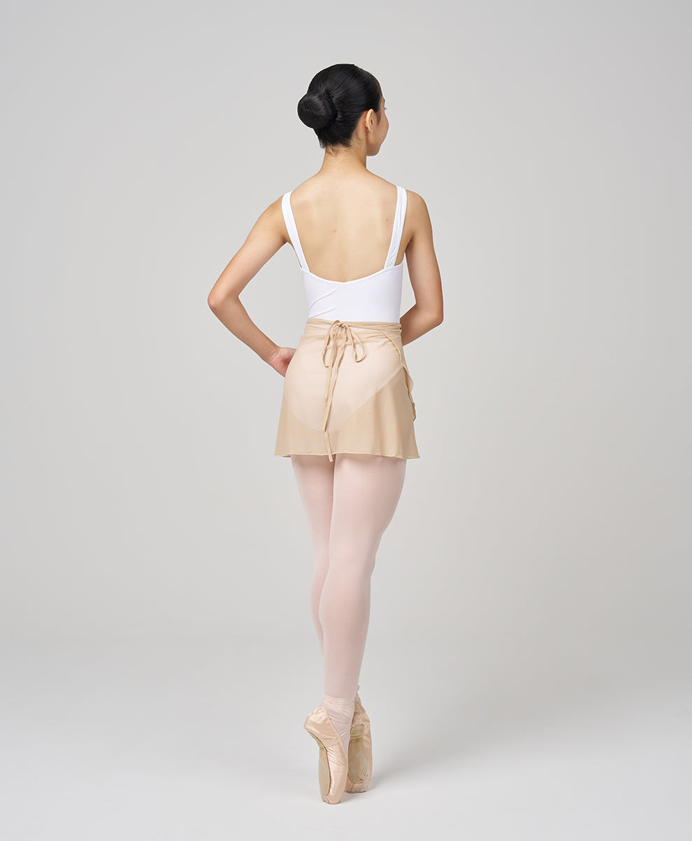 Short Mesh Wrap Skirt