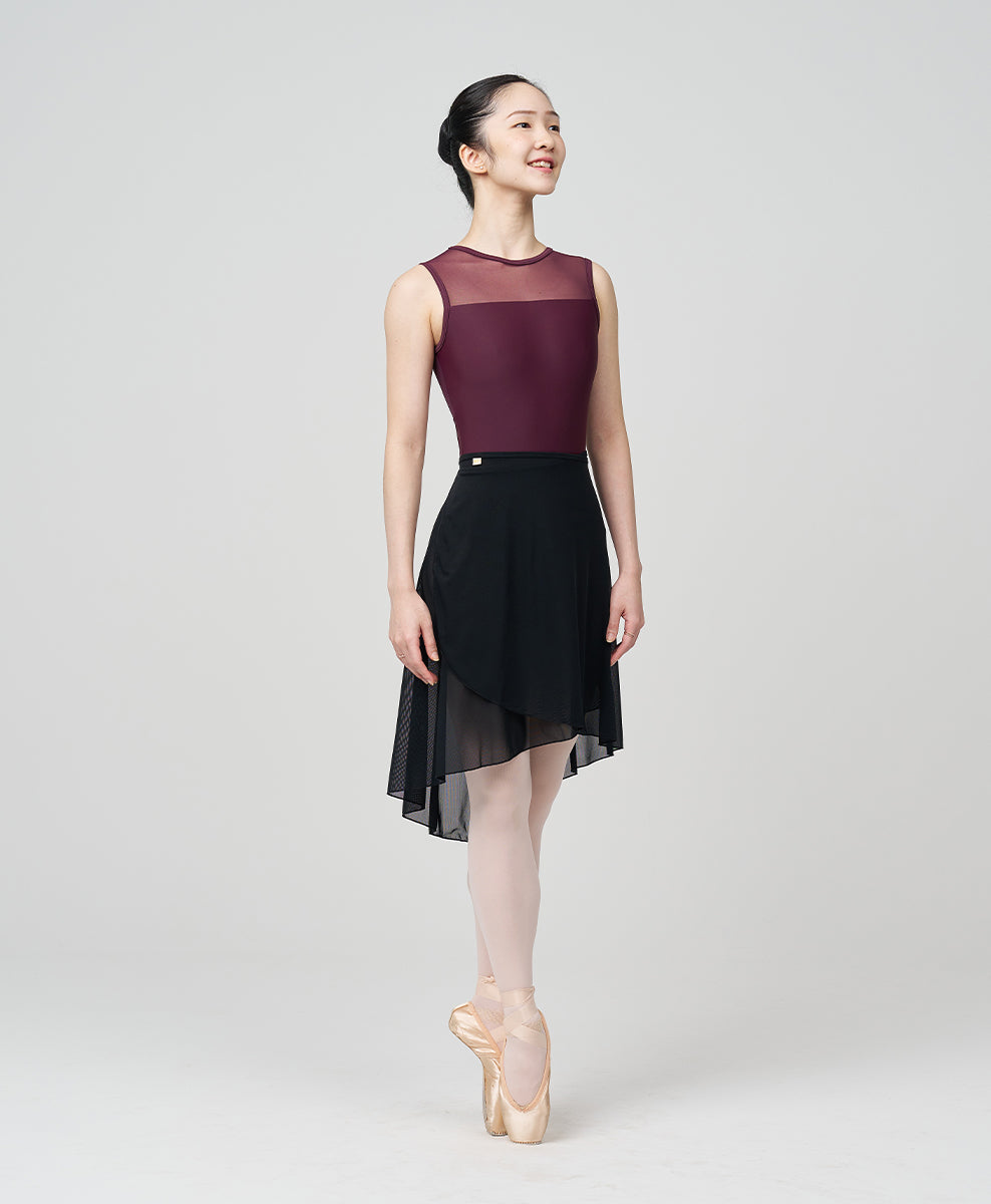 Long Mesh Wrap Skirt