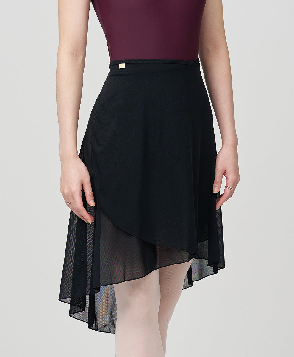 Long Mesh Wrap Skirt