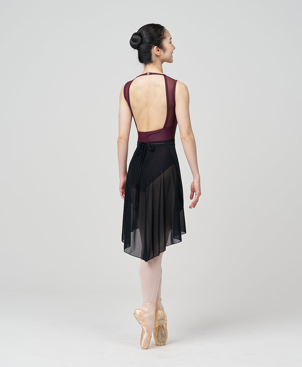 Long Mesh Wrap Skirt