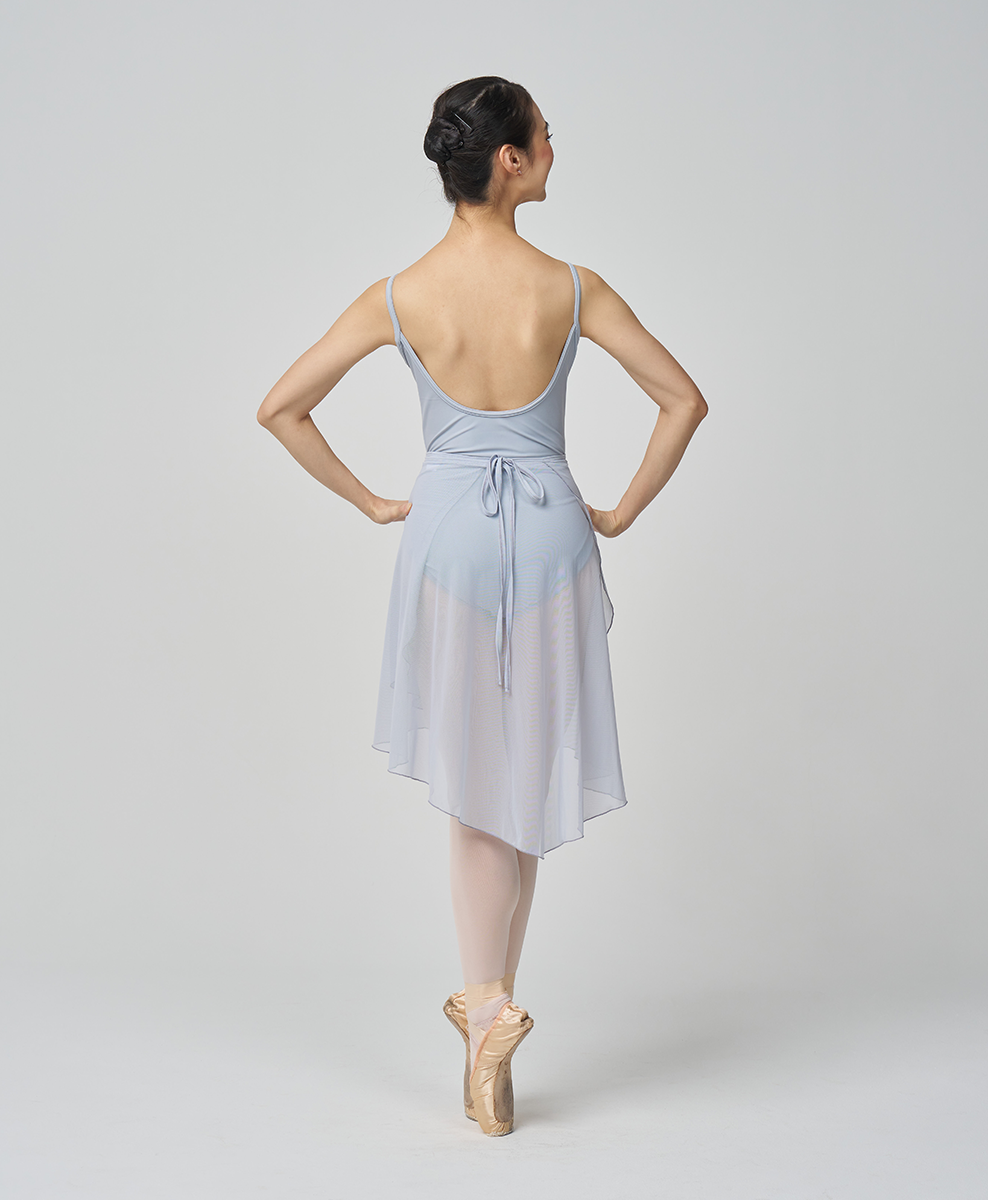 Long Mesh Wrap Skirt