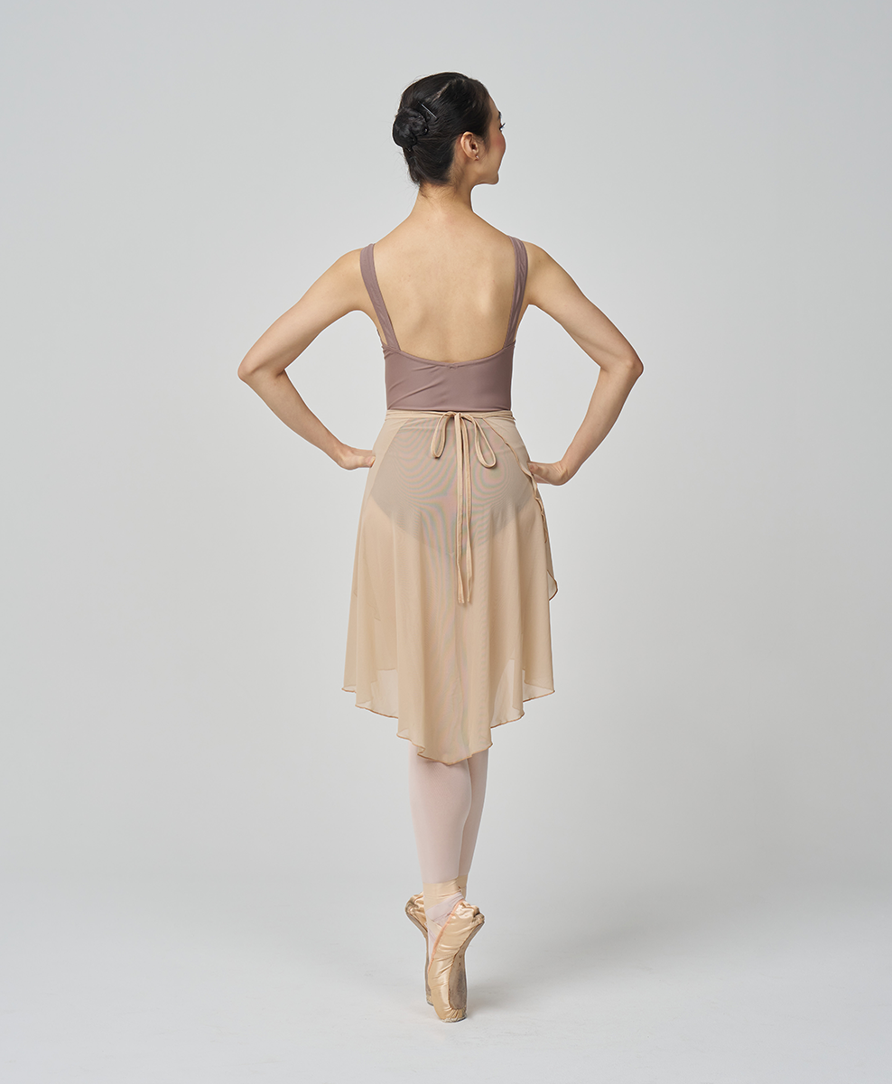 Long Mesh Wrap Skirt