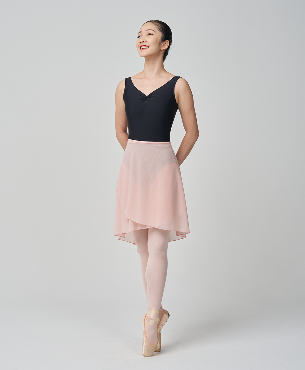 Long Mesh Wrap Skirt