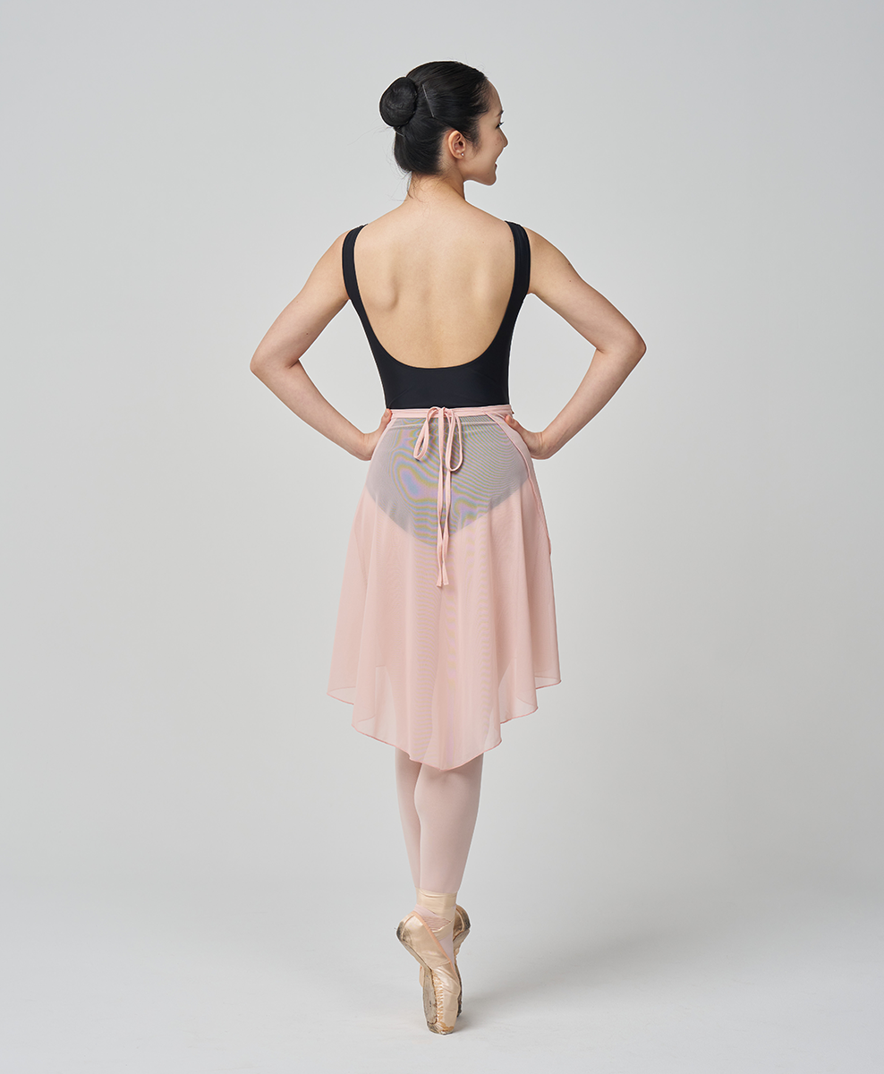 Long Mesh Wrap Skirt