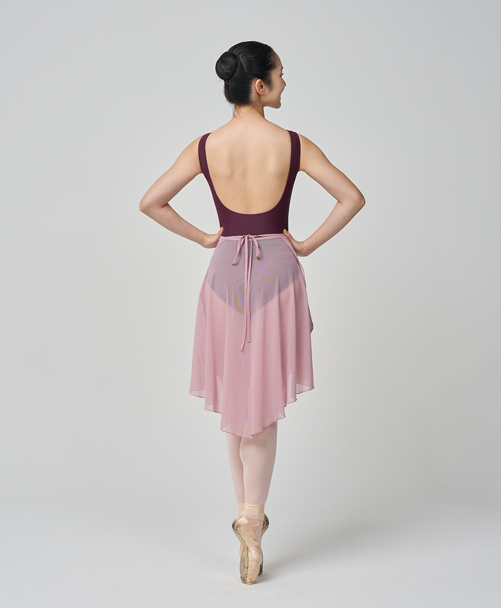 Long Mesh Wrap Skirt