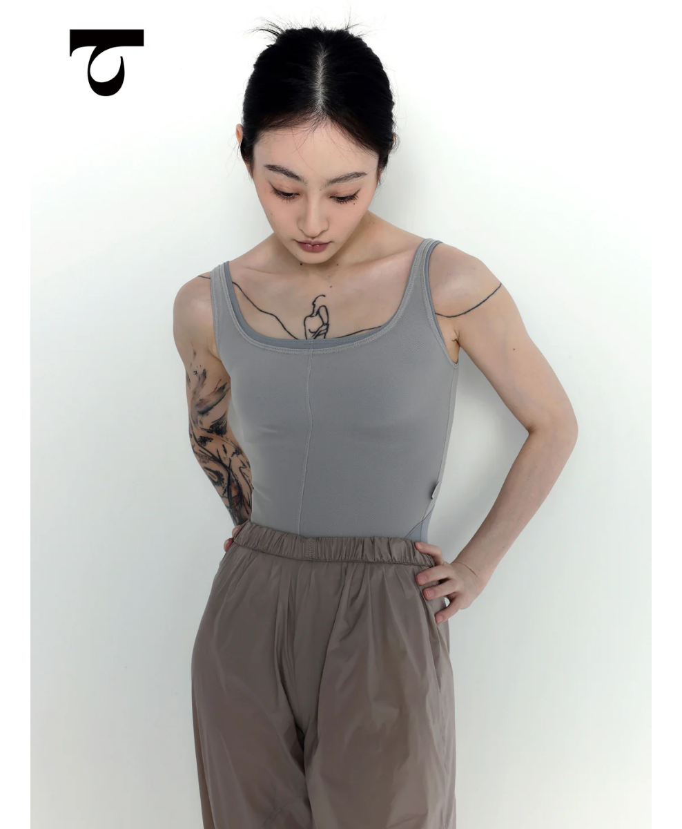 Typha Blue-Gray Faux Two-Piece Vintage Design