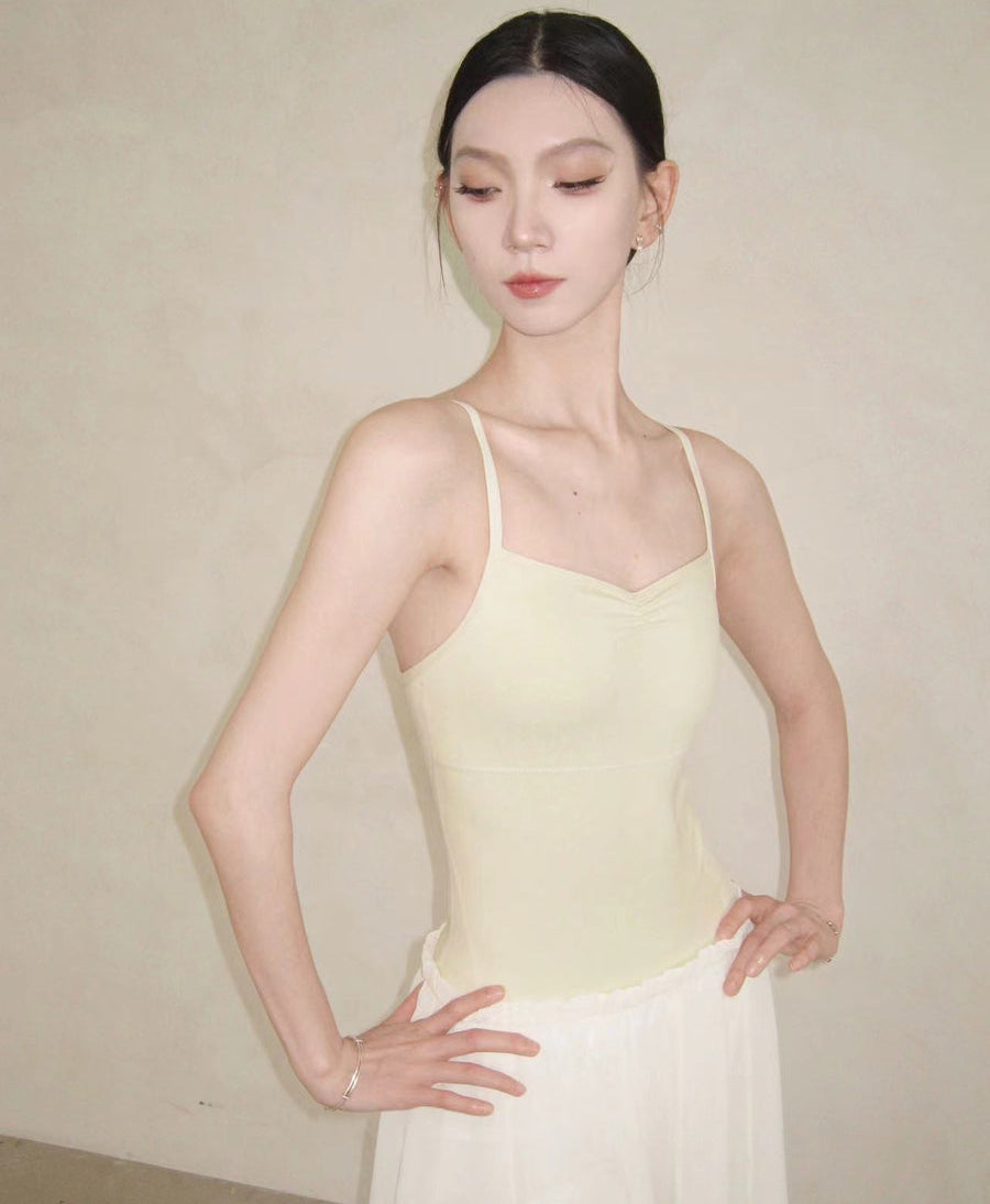Typha Classic Spaghetti Strap in Pastel Yellow