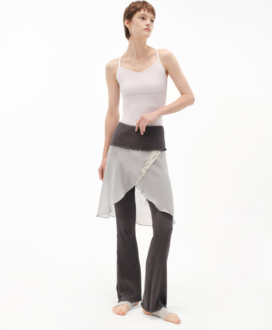 Typha Cotton Fold-Over Flare Pants