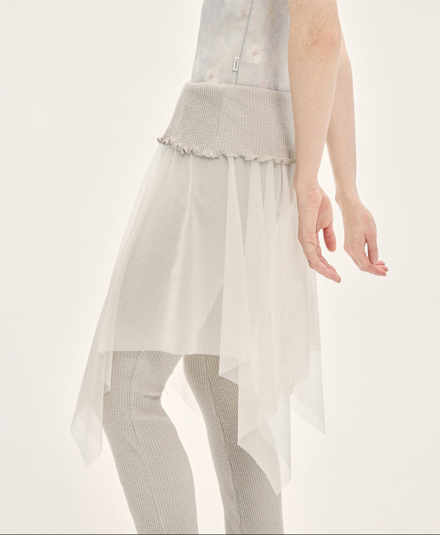 Typha Cotton Fold-Over Flare Pants