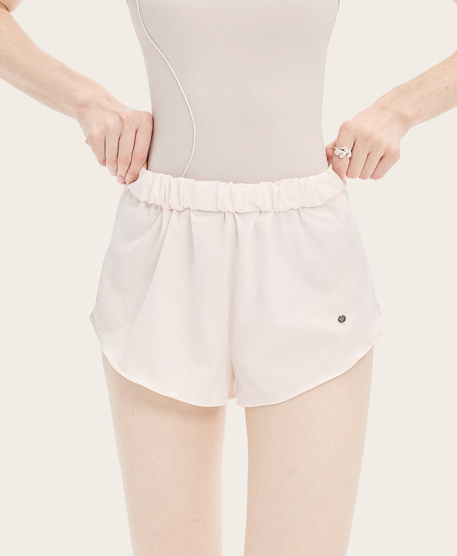 Typha Flower Bud Ruffle A-Line Shorts