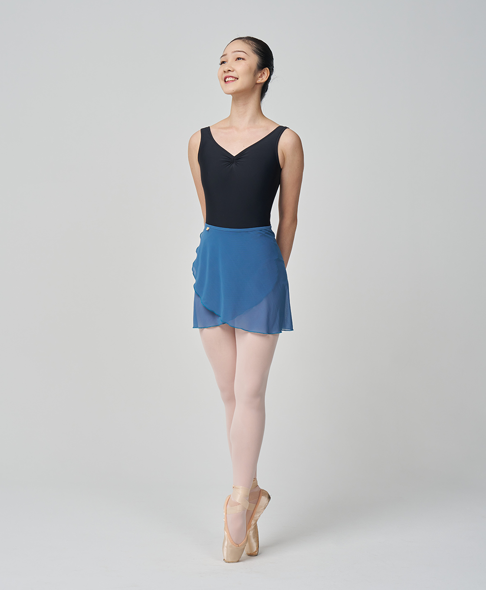 Short Mesh Wrap Skirt