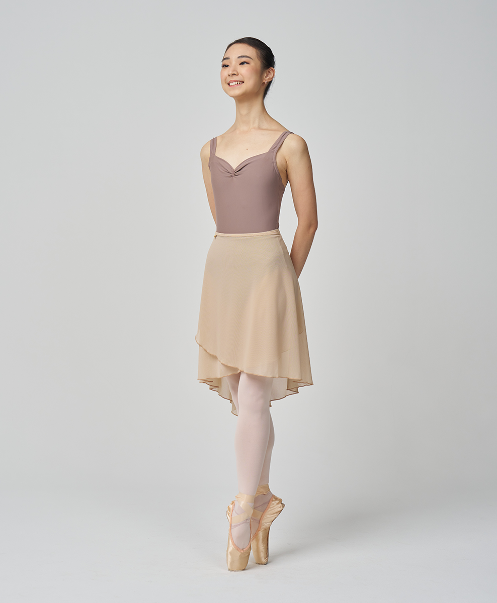 Long Mesh Wrap Skirt