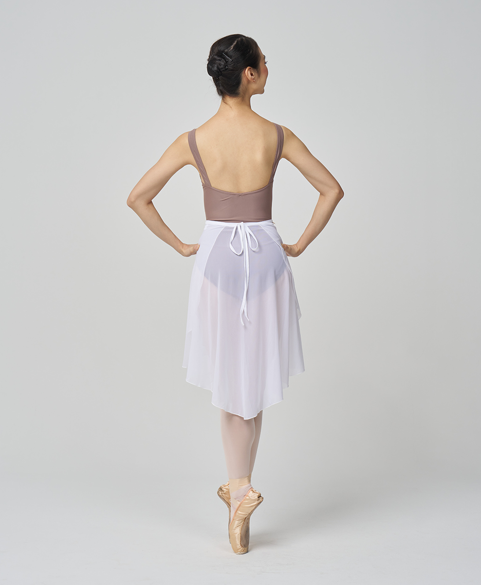 Long Mesh Wrap Skirt