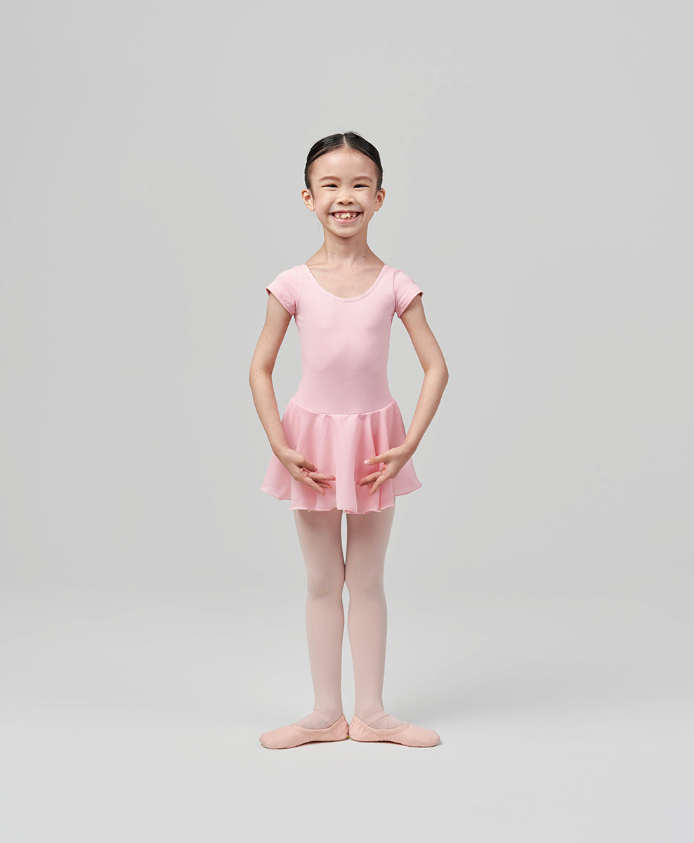 Skirted Short-Sleeve Leotard